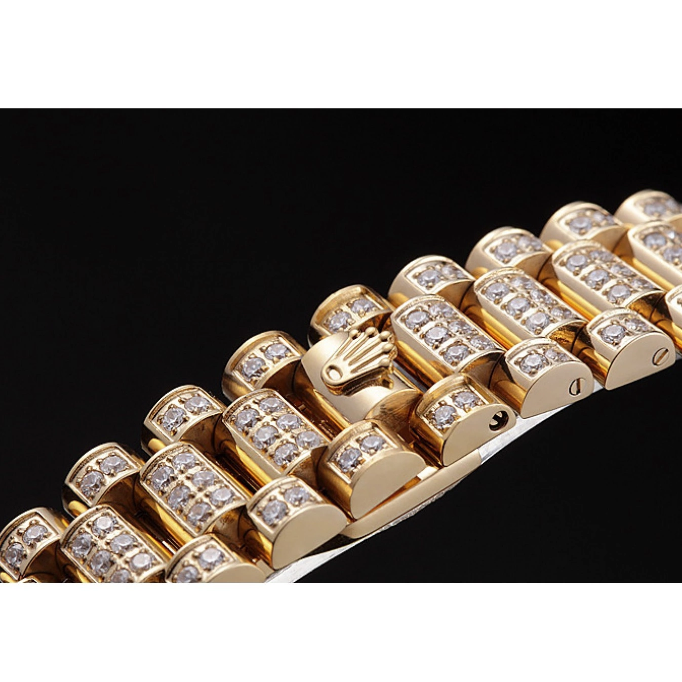 AAA Replica Watches Diamonds Gold-srl185 Yellow Day-Date Swiss 621615 Rolex 0824